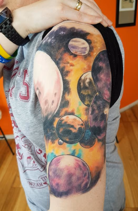 Outer Space Dr Who Tattoo