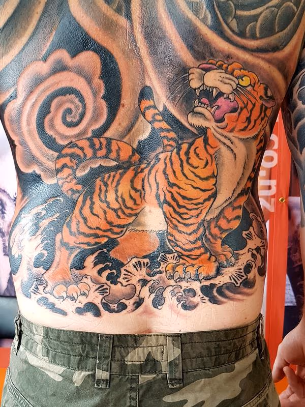 Japanese Tiger Back Tattoo