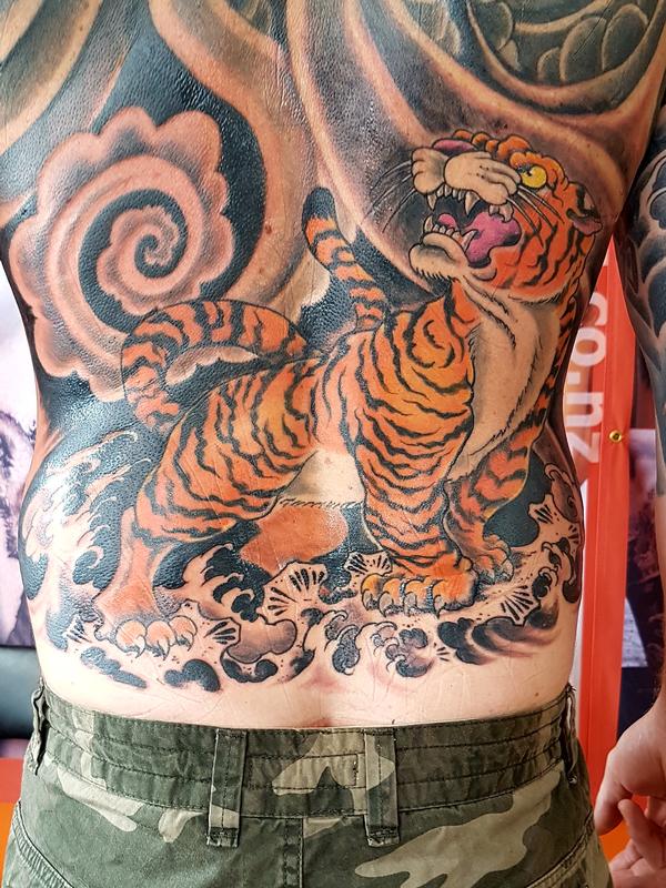 Japanese Tiger Back Tattoo