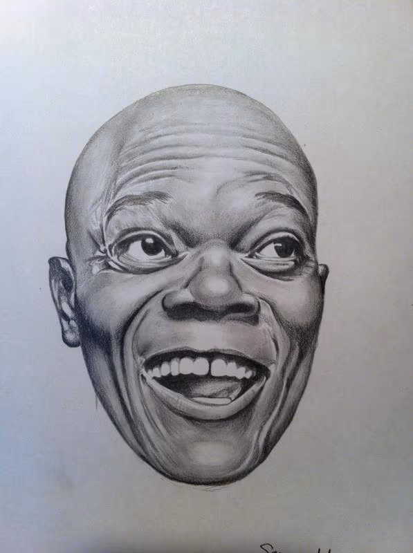Samuel L Jackson Pencil Portrait