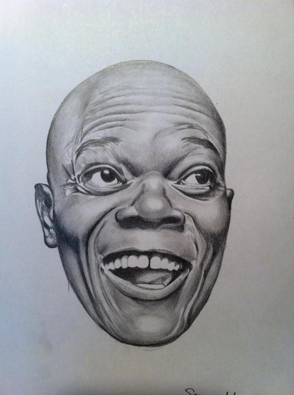 Samuel L Jackson Pencil Portrait