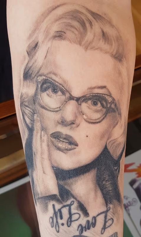Marilyn Monroe Portrait Tattoo