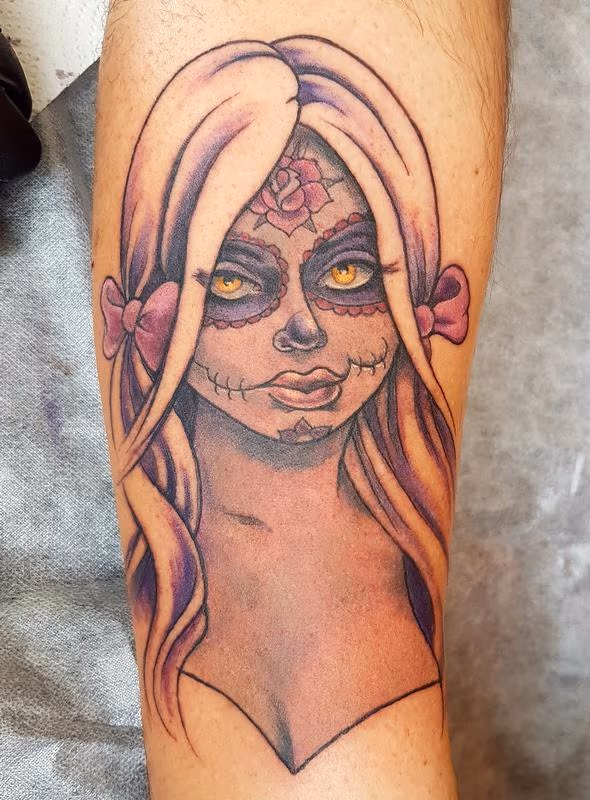 Day of the Dead Pinup Tattoo