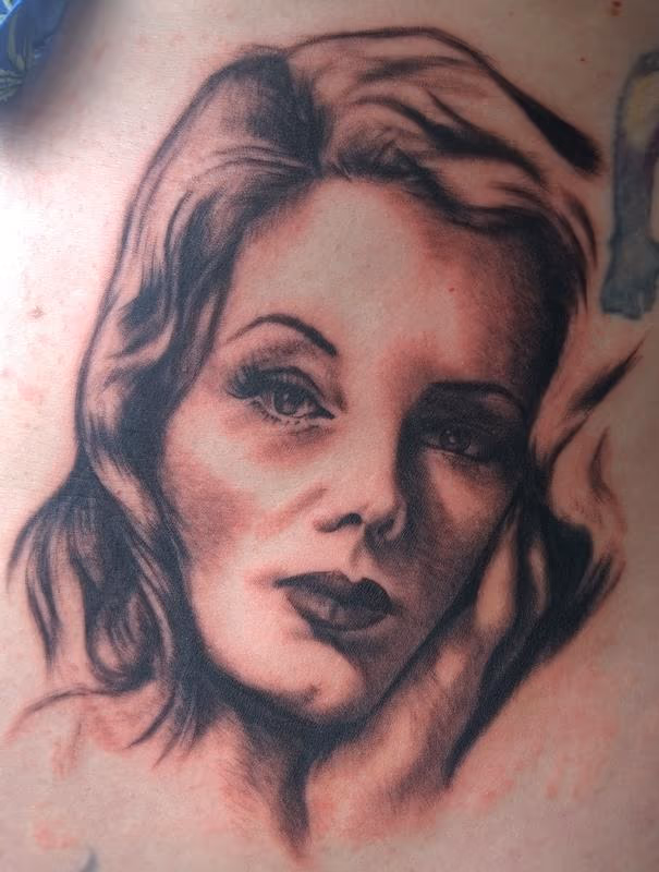 Film Noir Beauty Portrait Tattoo