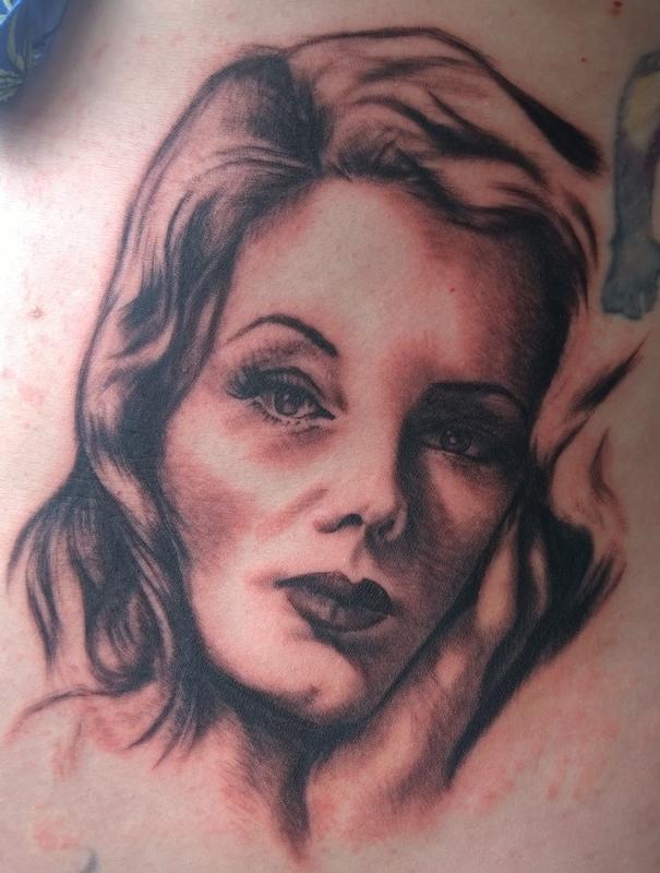 Film Noir Beauty Portrait Tattoo