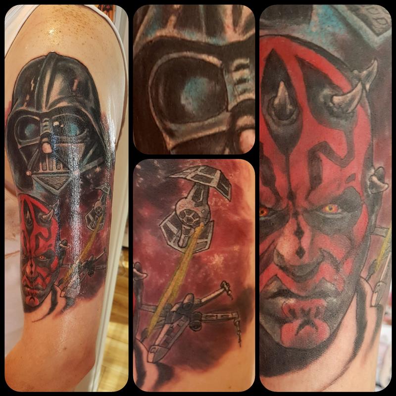 Star Wars Sith Lords Half Sleeve Tattoo