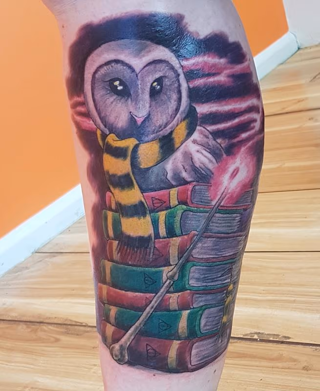 Harry Potter Hogwarts Hufflepuff Tattoo