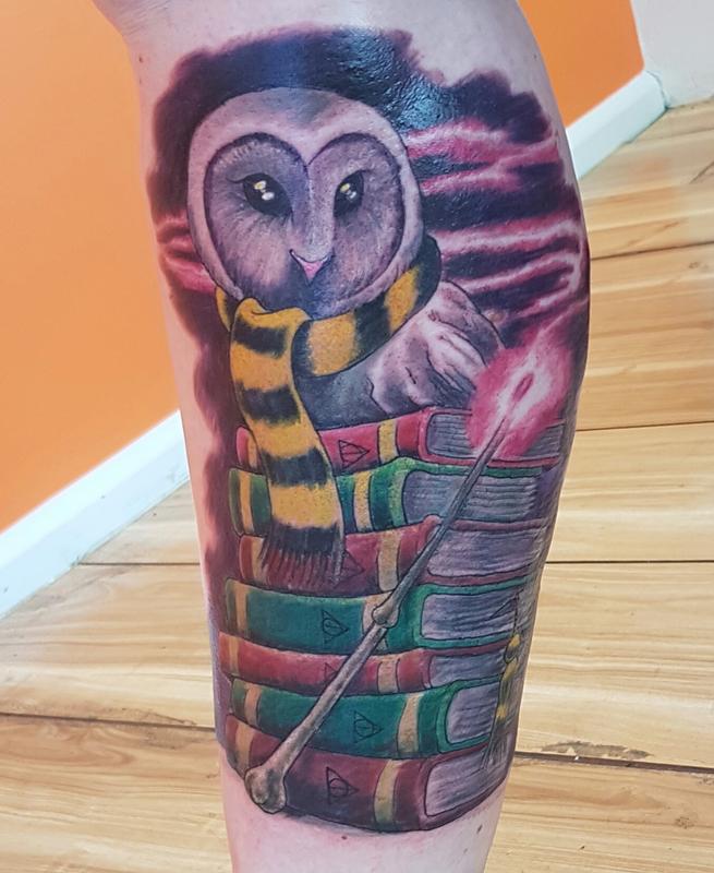 Harry Potter Hogwarts Hufflepuff Tattoo