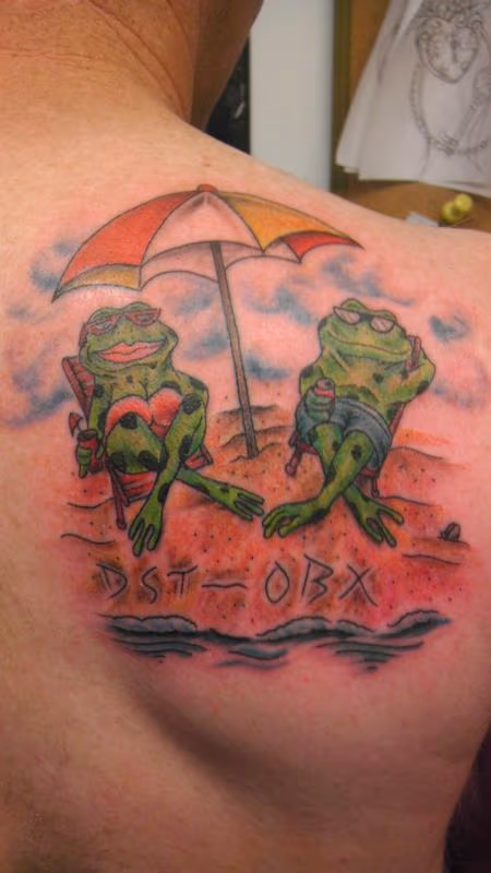 frogs on beach