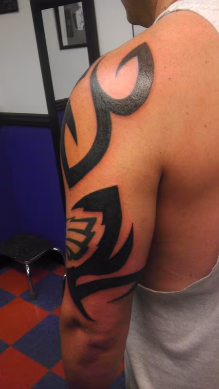 tribal with sports logo