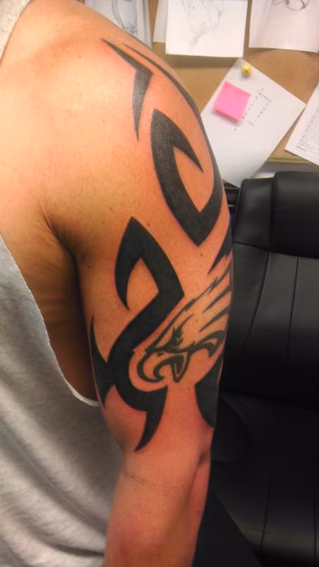 tribal with sports logo