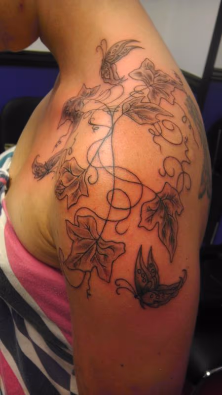 ivy with butterfly