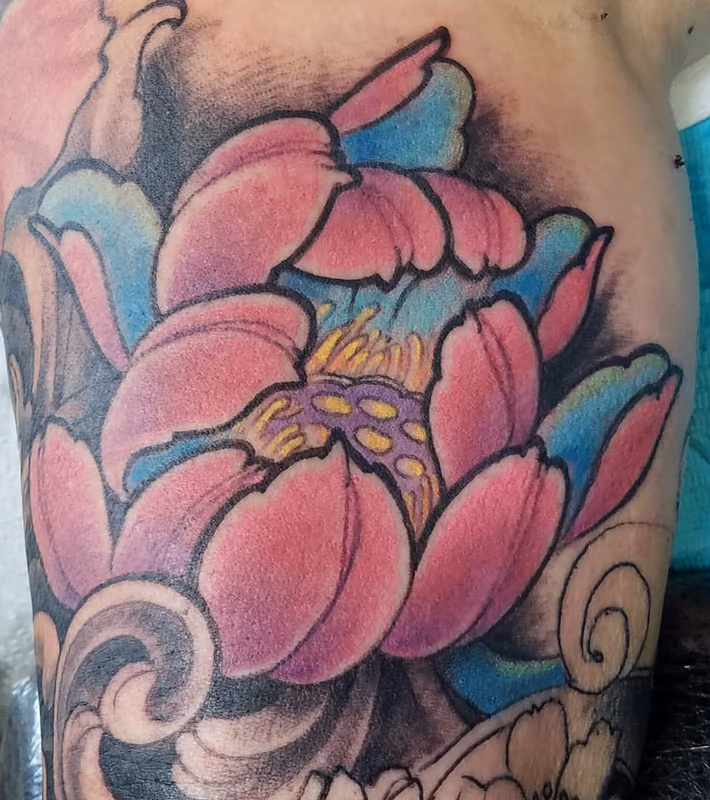 Color Floral Tattoo