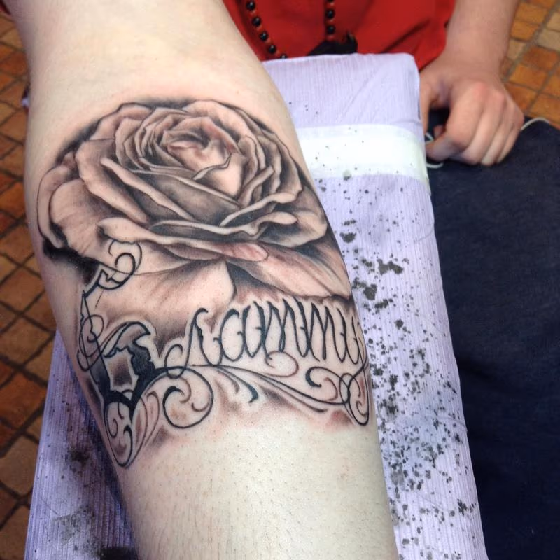 Memorial Rose Tattoo