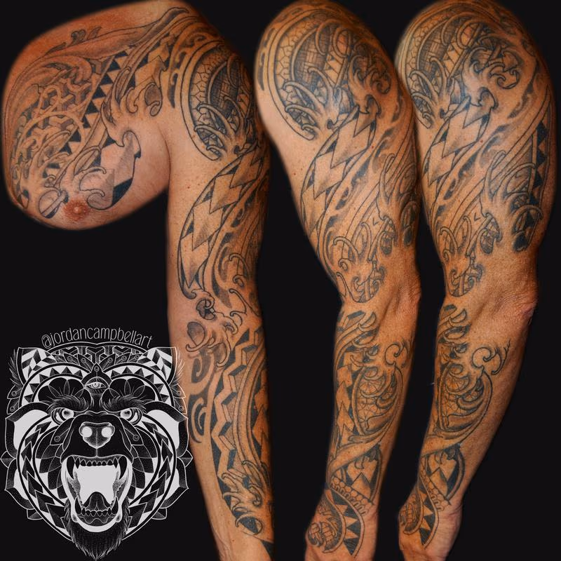 polynesian ornamental mash-up