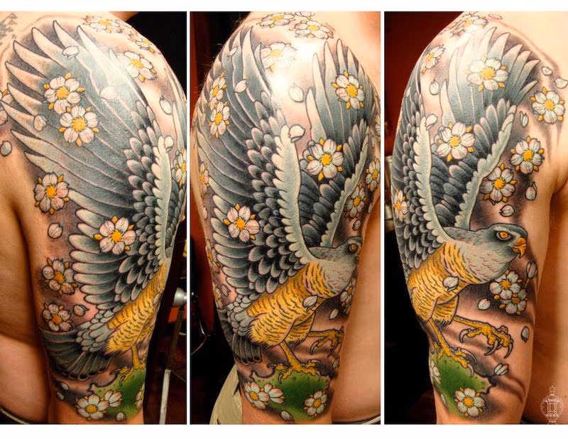 Blue Falcon half sleeve