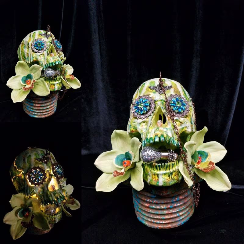 Green Sugar Skull