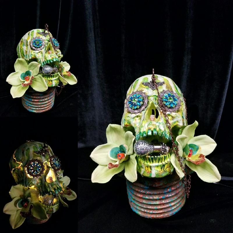 Green Sugar Skull