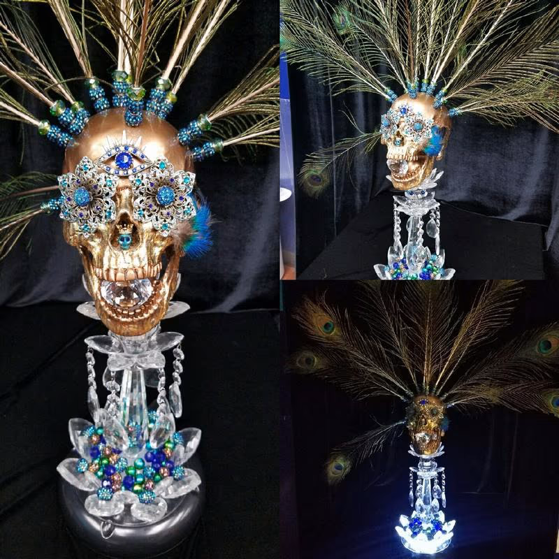 Peacock Skull