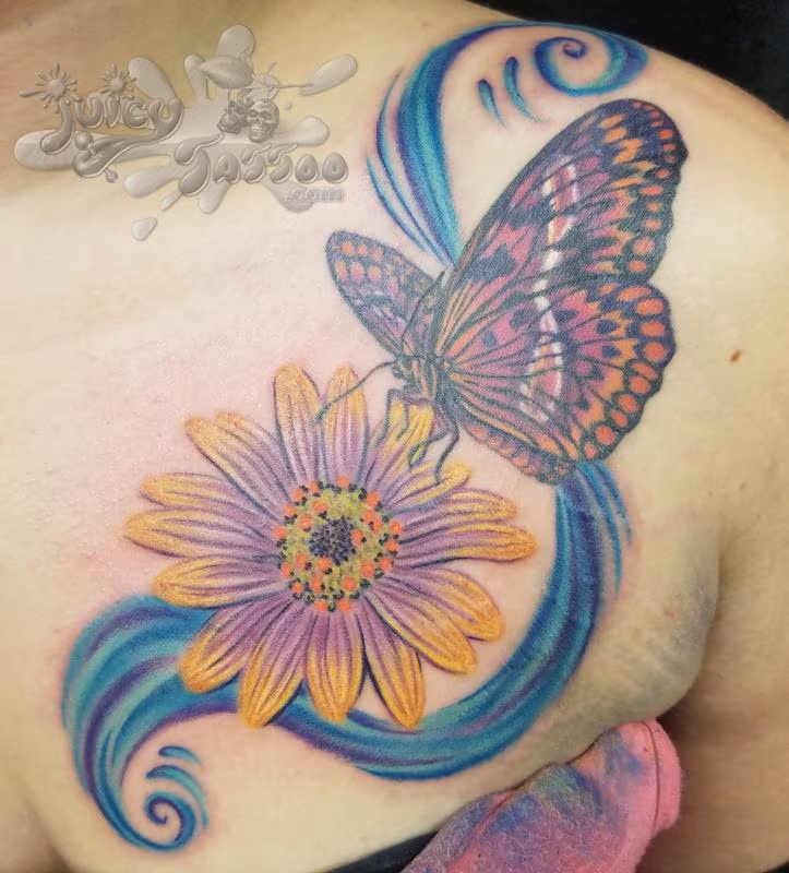 Butterfly and Daisy