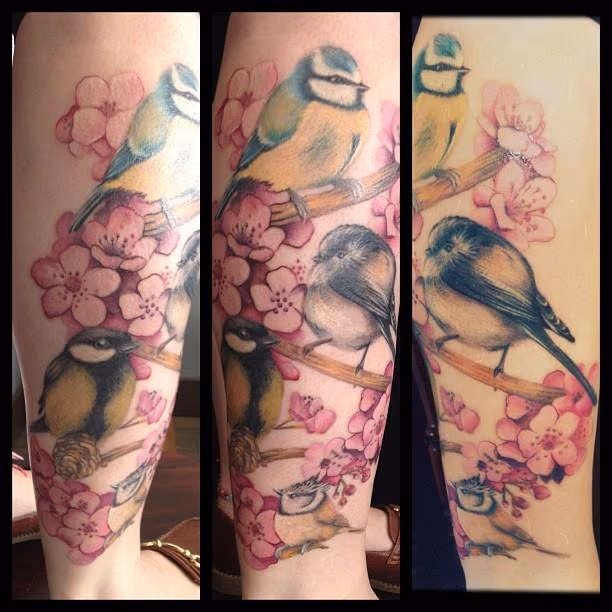 Ongoing nature colour tattoo