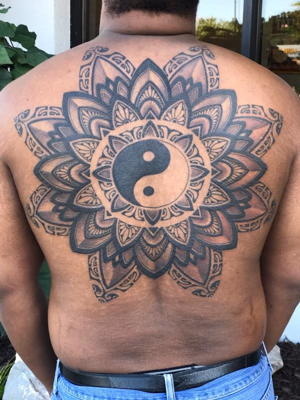 polynesian mandala back piece