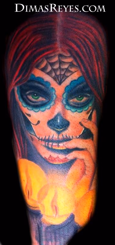 Color Day of the Dead Girl