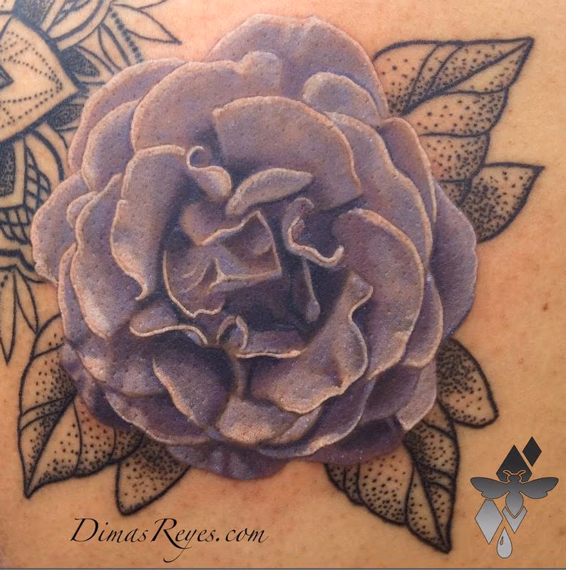 Realistic Flower Tattoo