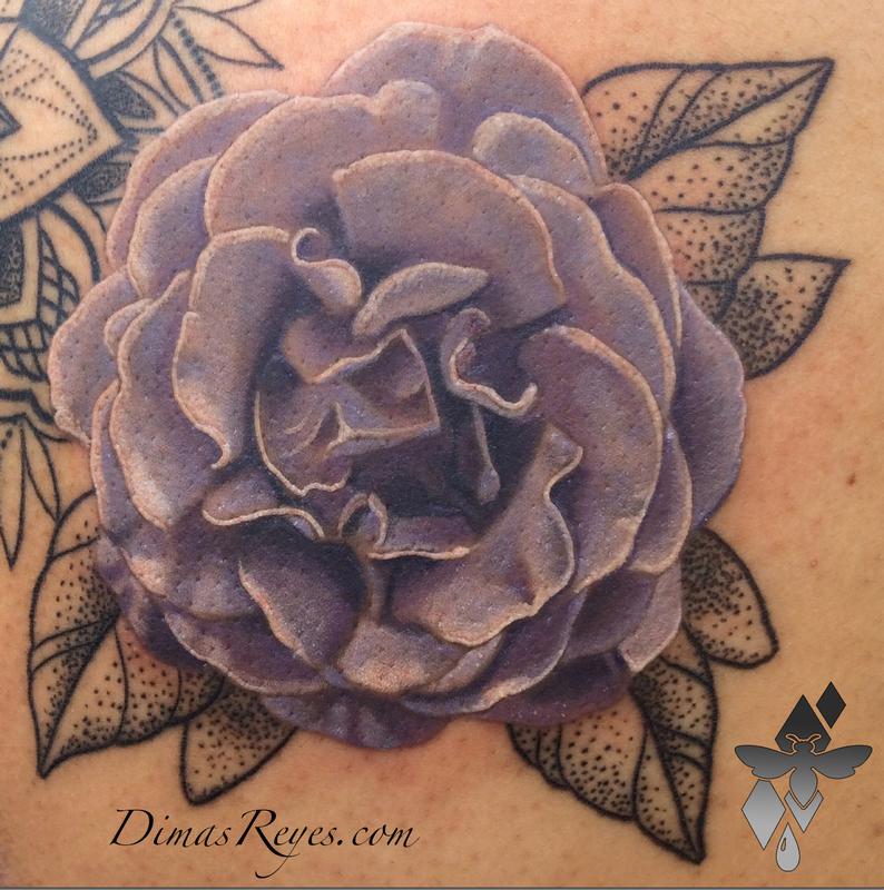 Realistic Flower Tattoo