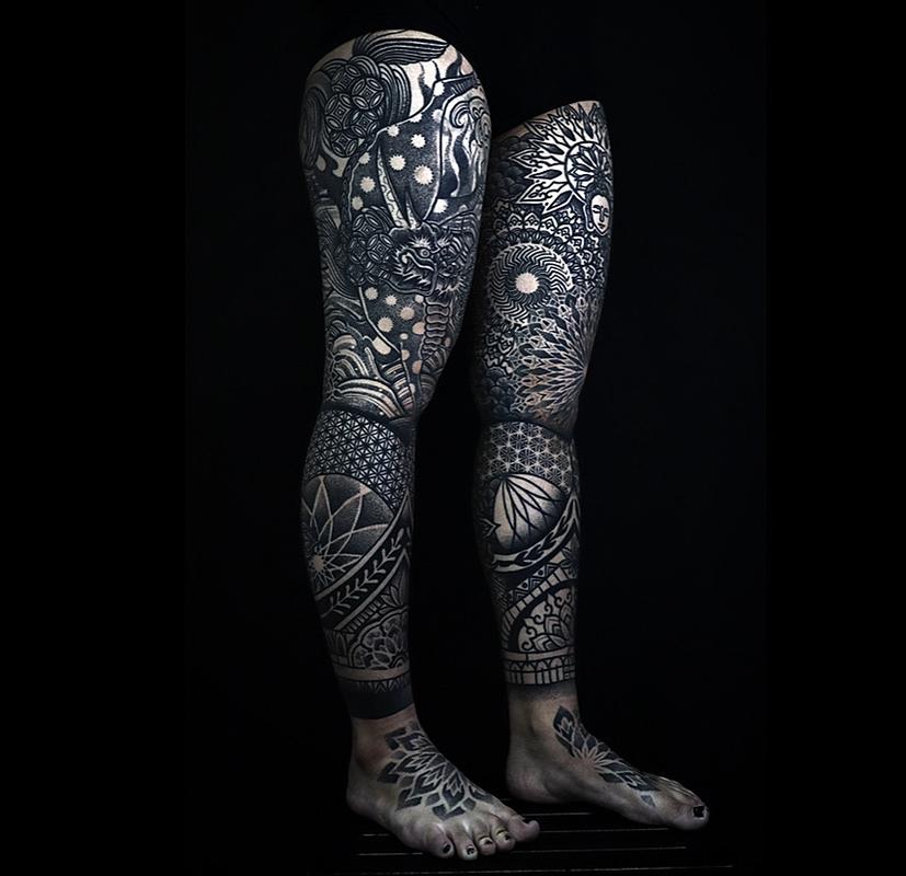 Blackwork Leg Sleeves