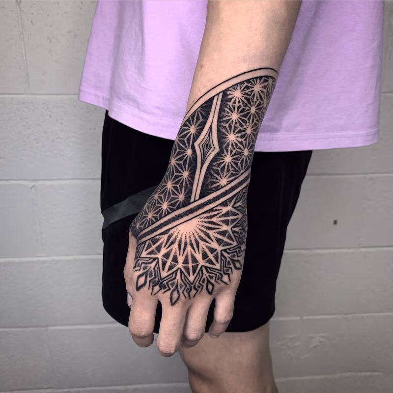 Hand Mandala Tattoo