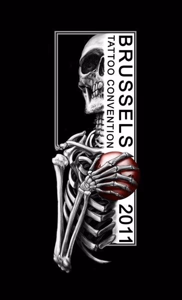 T shirt design i did for Brussels Tattoo Convention 2011 / Front print /