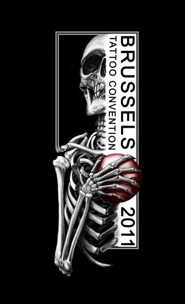 T shirt design i did for Brussels Tattoo Convention 2011 / Front print /