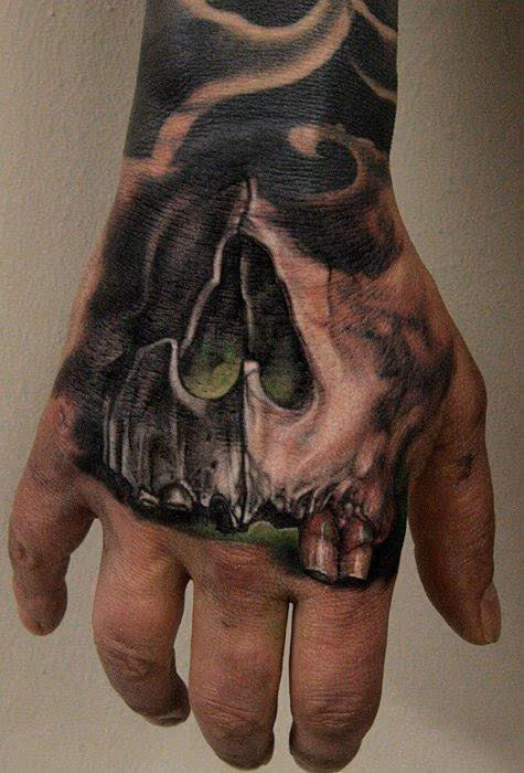 skull hand