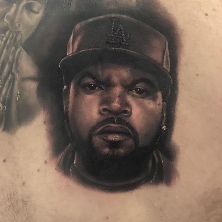 Ice Cube Portrait Tattoo