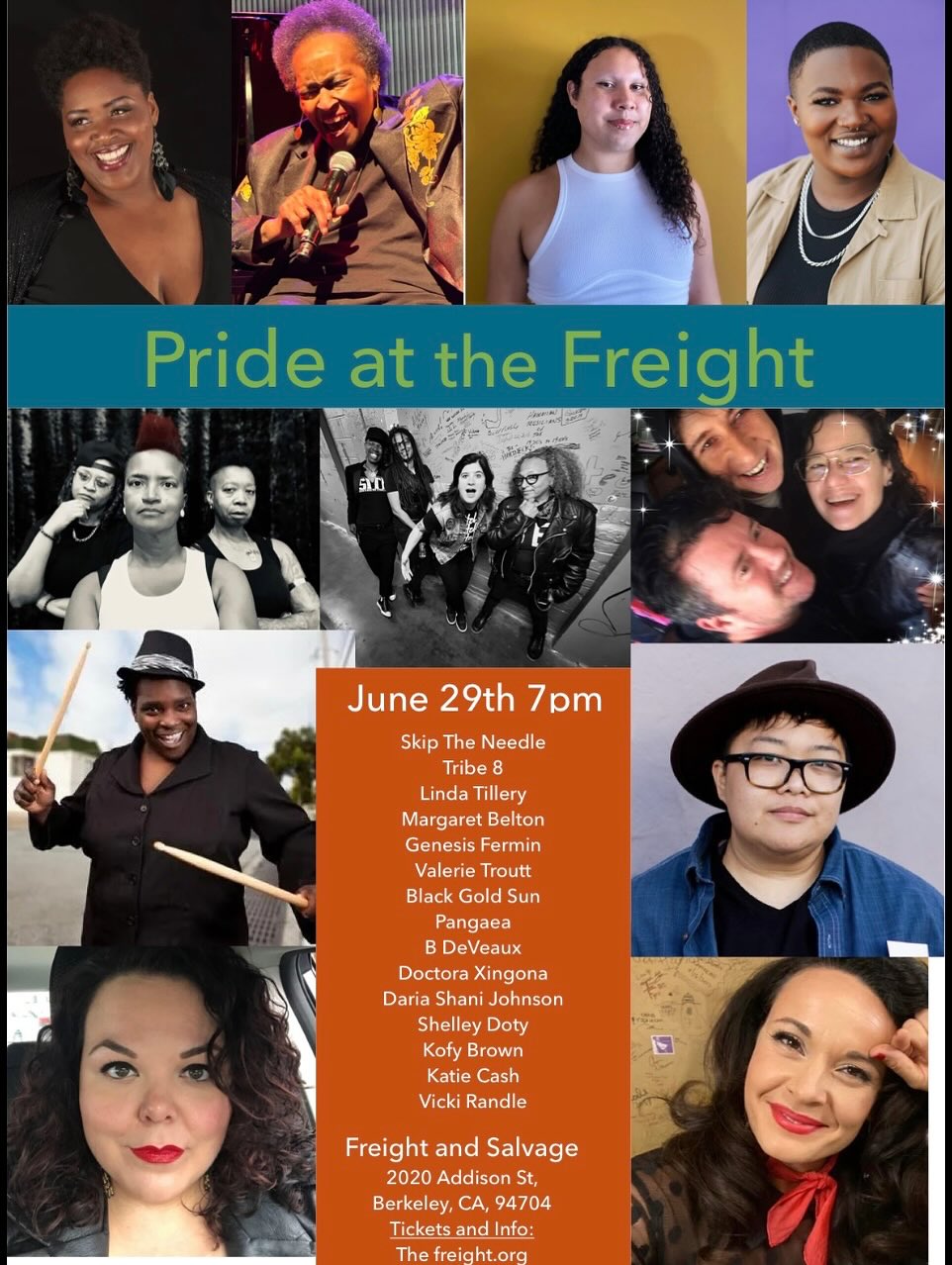 Sunday June 29 come through @thefreightberkeley for some 🏳️‍⚧️Pride🏳️‍🌈vibes🏴‍☠️. Tribe 8 still loves you and loves 