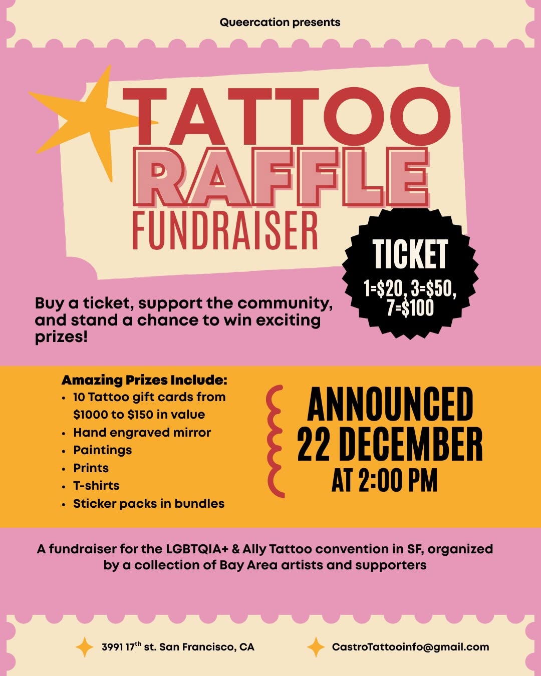 FUNDRAISER RAFFLE!!! Winners Announced Dec Mon 22nd!!