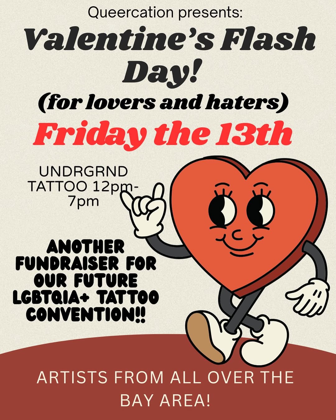 Come join your favorite artists from all over the bay for an unforgettable Feb Friday the 13th flash day!