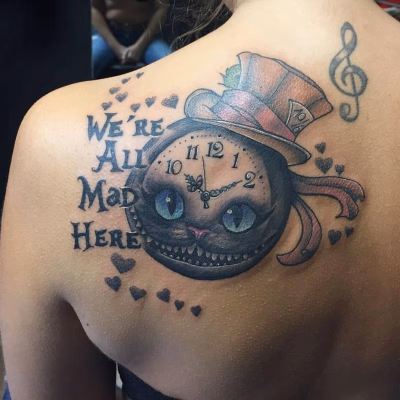 Cheshire cat tattoo