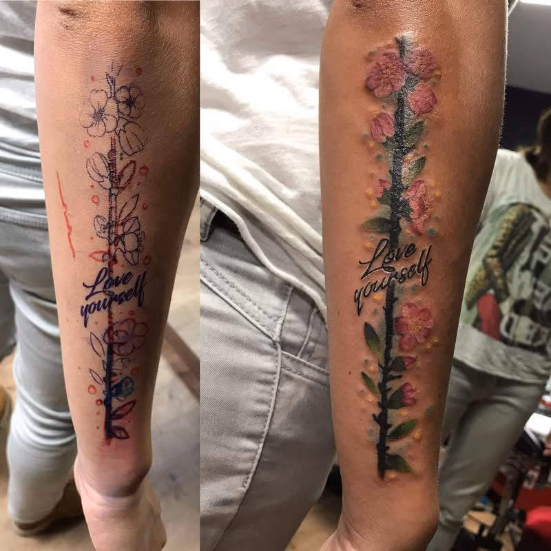 cover up with cherry flowers