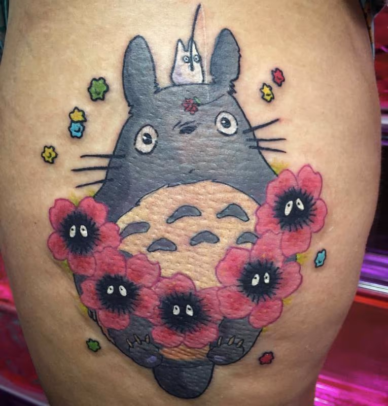 My Neighbor Totoro Color Tattoo