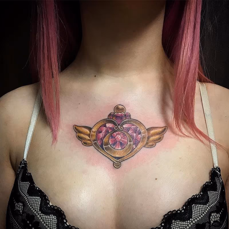 Sailor Moon Jewelry Tattoo in Color