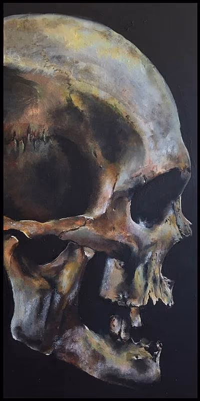 Skull Oil Painting