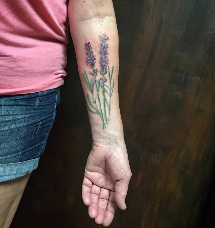 Realistic Lavender Flowers in Color