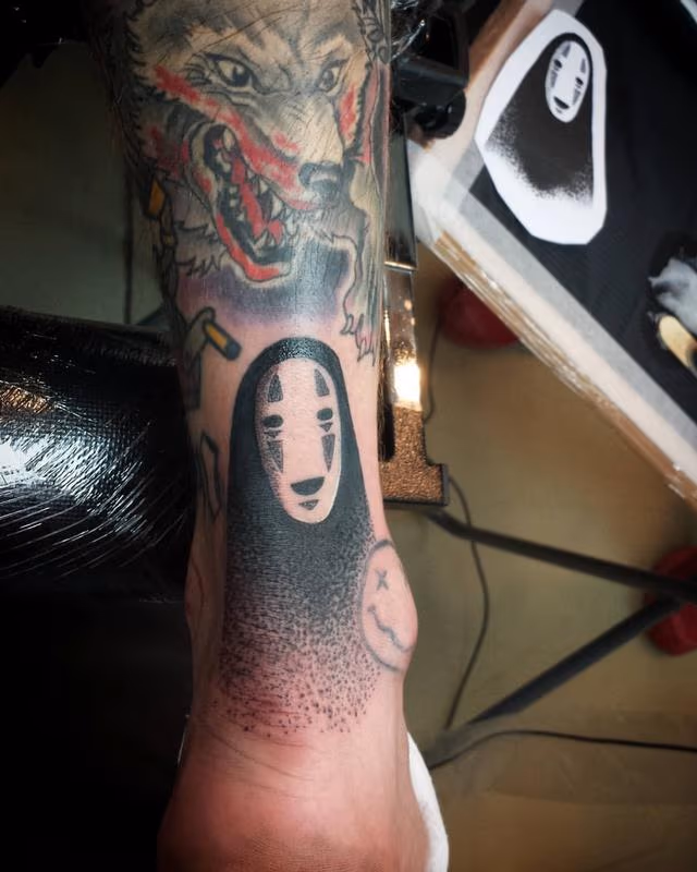 No face en dotwork