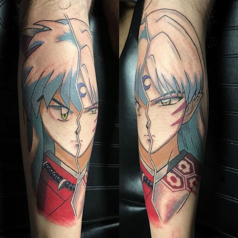 Inuyasha and Seshomaru Tattoo in Color