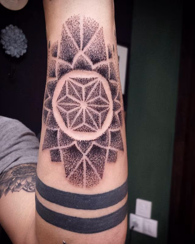 Geometric Dotwork Mandala