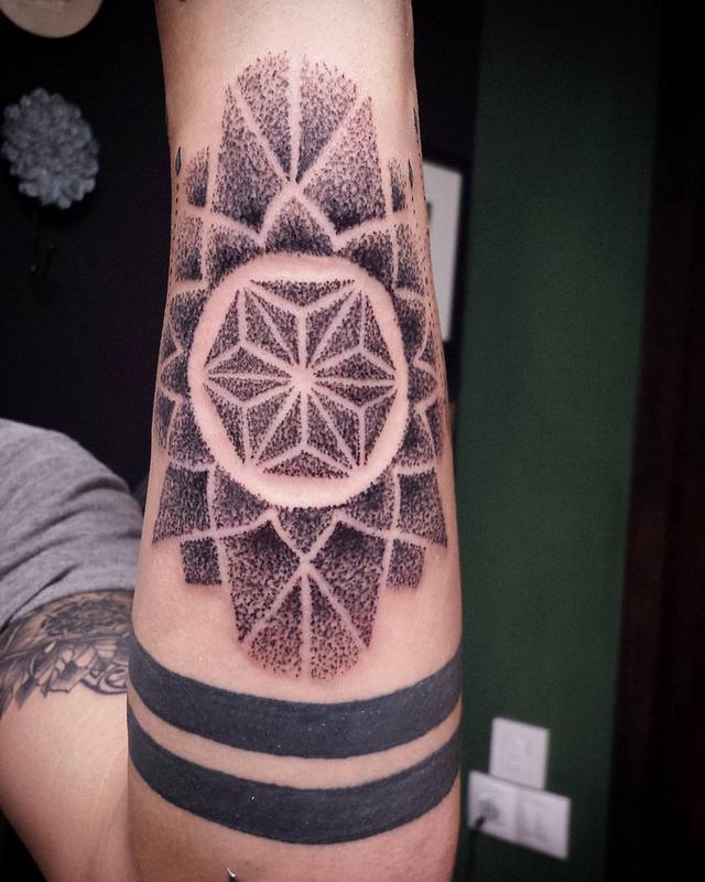 Geometric Dotwork Mandala