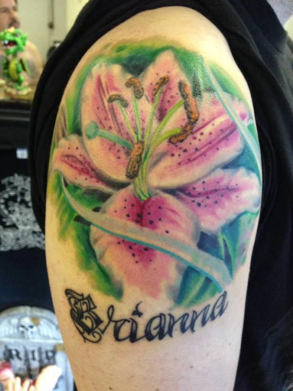 memorial lily on my friend for is cousin that passed.....