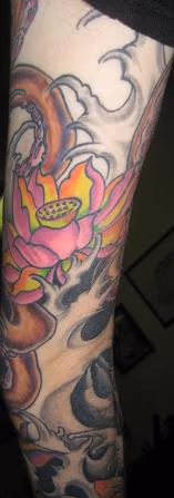 Lotus on Octopus sleeve